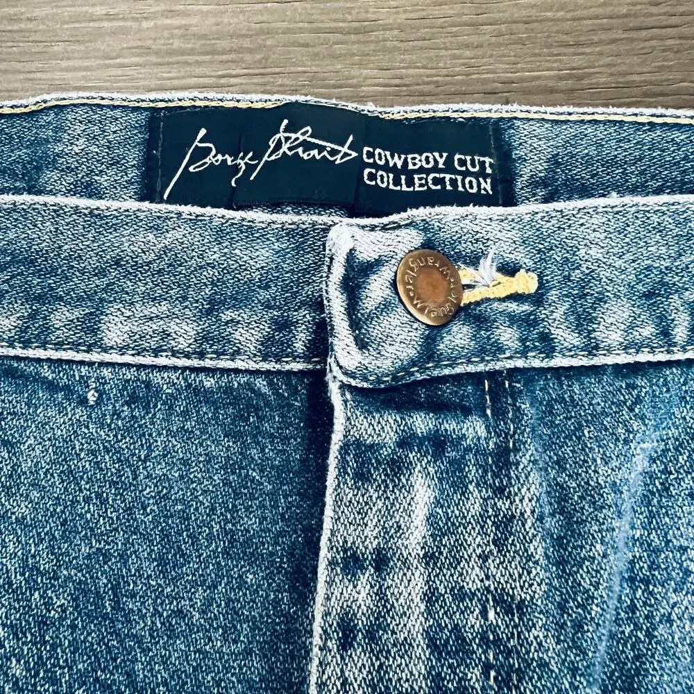 Wrangler George Strait Jeans Mens 40X34 Blue Denim Pants Cowboy Cut Western Work